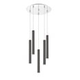 thumbnail image 4 of Z-Lite Forest 5 Light 14" Round Modern Steel LED Pendant in Chrome, 4 of 7
