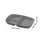 thumbnail image 3 of Rectangular 3-Compartment Serving Tray | Plastic Dinner Plate Organizer | Thick Bottom | Easy Clean | Solid Stable Design | For Party Picnic Home Use | 26.5x18x3cm | Gray White Beige Pink | 1 Piece, 3 of 6