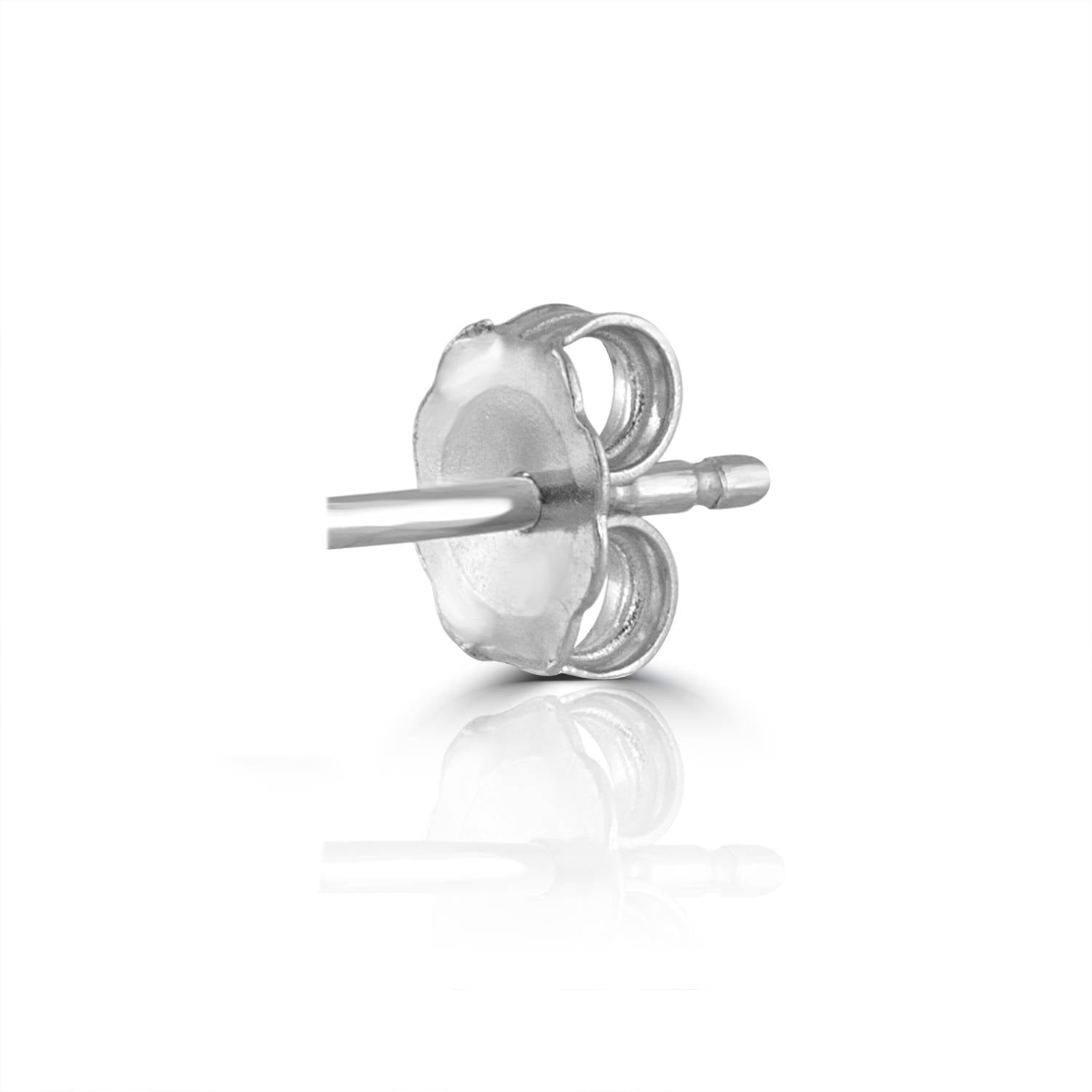 1 8 Carat T W Round Diamond Sterling Silver Stud Earrings