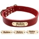 thumbnail image 3 of Soft Padded Genuine Leather Dog Collar, Breathable Heavy Duty Dog Collar With Adjustable Rust-Proof Metal Buckle For Small Medium Large Dogs, Personalized Custom Dog Collar With Nameplate, 3 of 4