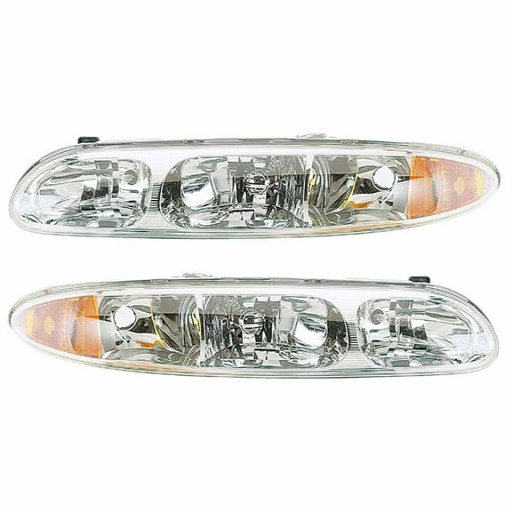 For Oldsmobile Alero 1999 2000 2001 2002 2003 2004 Pair Headlights - BuyAutoParts