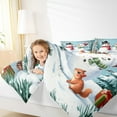 thumbnail image 4 of jejeloiu Wild Squirrel Pink Xmas House Twin Comforter Set,Reversible Microfiber Girls Christmas Bedding,2 Pieces, 4 of 8
