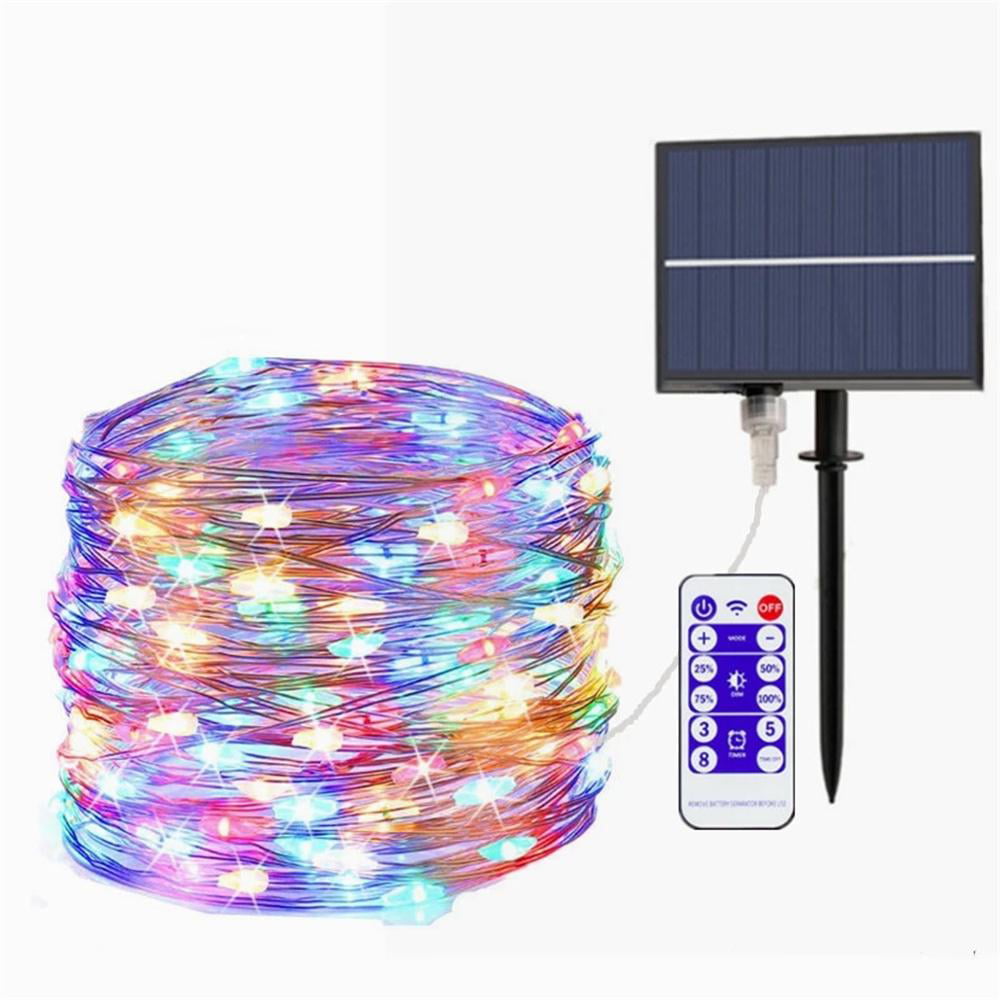 Outdoor 100 200 300 LED Solar Power String Christmas Fairy Lights Waterproof 