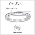 thumbnail image 3 of AFFY 0.25 Carat Diamond Wedding Band Ring for Women and Men Round Lab Grown Diamond Half Eternity Anniversary Rings in 14K White Gold Over Sterling Silver, Ring Size 13, 3 of 7
