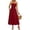 *Wine, variant on ClodeEU Women's Square Neck Spaghetti Strap Midi Dress,Casual A Line Flowy Dress with Pockets Beige,Women's Plus L