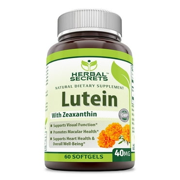 Herbal Secrets Lutein 40 mg with Zeaxanthin 1600 mcg 60 Softgels Supplement | Non-GMO | Gluten Free | Made in USA