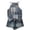 Blue, variant on Womens Halter Tops Back Bow Tie Sleeveless Blouse Casual Loose Fit Keyhole Back Line Pattern Camisole for Daily Wear Dark Gray XL