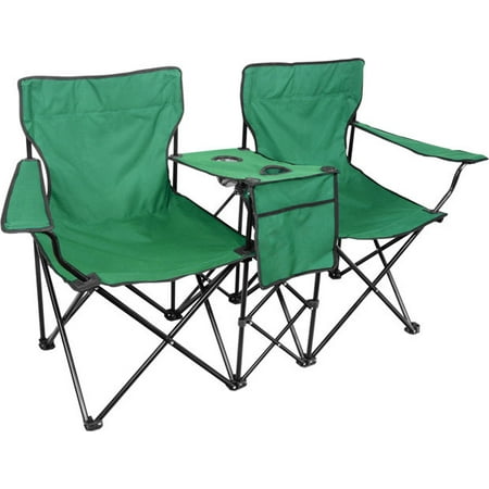Double Dual Folding Camping Chair Seat Walmart Com