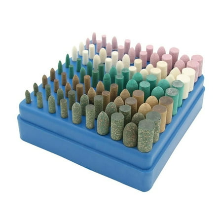 

100Pcs Electric Polishing Buffing Accessories Grinding Bits Set With 1/8 Shank Wool Sesame Rubber Cowhide Abrasive Rotary Tools