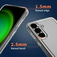 thumbnail image 5 of CoverON For Samsung Galaxy S24 Case, Hybrid Slim fit Hard Back TPU Rim Phone Rigid Cover, Clear with Chrome Buttons, 5 of 7