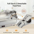 thumbnail image 5 of ROVSUN Electric 9 QT Roll Top Chafing dishes Buffet Set, 5 of 8
