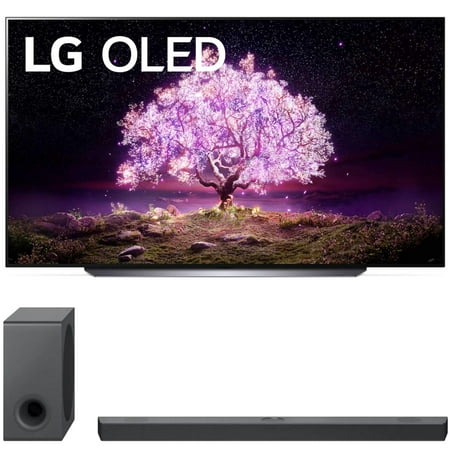 LG OLED65C1PUB 65 Inch 4K Smart OLED TV (2021 Model) Bundle with S90QY 5.1.3 ch High Res Audio Sound Bar with Dolby Atmos