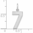 thumbnail image 4 of 14K White Gold 14Kw Medium Polished Number 7 Charm (17.75 X 9.64) Made In United States -Jewelry By Sweet Pea, 4 of 7