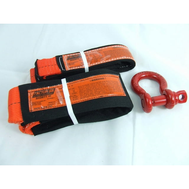 Factor 55 Tow Strap 00079 Tree Saver; 3 Foot X 3 Inch; Black And Orange; Polyester Webbing Material