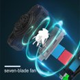 thumbnail image 1 of Mobile Phone Radiator High Temperature Air Cooling Fan USB Rechargeable External Cool Heat Dissipation Heatsink for Household Black, 1 of 7