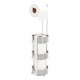 thumbnail image 1 of Bath Bliss Pave Diamond Reserva/Soporte Y Dispensador De Papel Higiénico Independiente Almacenamiento De Baño Para 3 Rollos Cromo Resistente A La Oxidación, 1 of 2