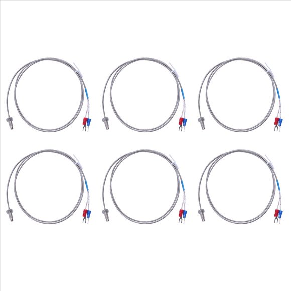 6 Pcs Thermocouple Type K 3.3 Pieds Contrôleur de Température Sonde de Capteur 0-400C, Thermocouple Type K 6 x
