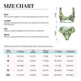 thumbnail image 4 of Kdxio Watercolor Green Tropical Print Women's 2 Piece High Waisted Wrap Spaghetti Strap Summer Swimsuit Bikini Set-Small, 4 of 7