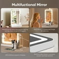 thumbnail image 6 of EDX Vanity Mirror with Lights, 17" x 19" LED Makeup Mirror with Dimmable 3 Color Modes, Touch Screen Control Vanity Based Mirror Desk Mirror Square White, 6 of 8