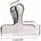 thumbnail image 2 of 4pcs Stainless Steel Clips,Bulldog Chip Clip, Heavy Duty Food Round Binder Paper Clips, 2 of 5