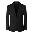 thumbnail image 1 of Traje casual de negocios Blazer Mylldey, ajustado, para hombre, negro, talla XS, 1 of 6