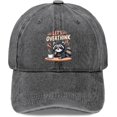 thumbnail image 1 of Cute Raccoon Thinking Graphic Hat Men Funny Baseball Caps Funny Gifts for Men, 1 of 7