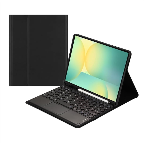 Funda con teclado táctil para Samsung Galaxy Tab S10 FE+ Plus de 13,1 pulgadas modelo 2025 (X620/X626B), con portalápices - Teclado Bluetooth táctil magnéticamente desmontable