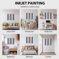 thumbnail image 6 of Framed Canvas Wall Art for Living Room Blue Brown Wood Grain Wall Decor, Rustic Wooden Plank Aesthetic Paintings for Bedroom Office Kitchen Bathroom, Ready to Hang Artwork Wall Pictures 8x8 Inch, 6 of 9