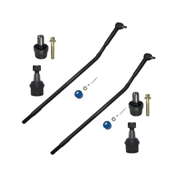 Front Ball Joint Tie Rod End Drag Link Kit - Compatible with 1992 - 2002 Ford E-250 Econoline 1993 1994 1995 1996 1997 1998 1999 2000 2001
