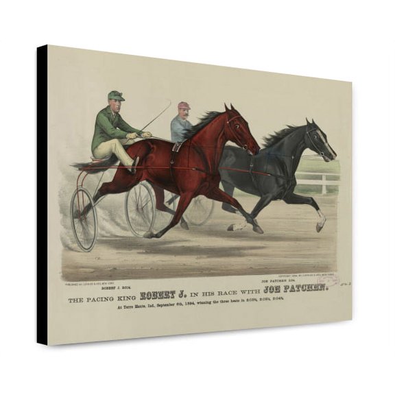 Canvas Print: The Pacing King Robert J. In His Race With Joe Patchen: At Terre