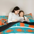 thumbnail image 4 of Feelyou Rugby Twin Bedding Sets 7-Piece for Boys, Cartoon Football Bedding Comforter Set, Soccer Sports Lover Sheet Sets, Microfiber Bedroom Decor, 4 of 7