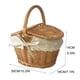 thumbnail image 3 of ¡Precio rebajado! Cesta de picnic de mimbre con tapa y asa, cuerpo tejido resistente con cesta lavable por un período limitado, 3 of 4