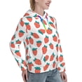 thumbnail image 6 of Honeii Strawberries Pattern Womens Oversized Hoodies Long Sleeve Sweatshirts Pullover Fall Outfits with Pocket-Large, 6 of 7