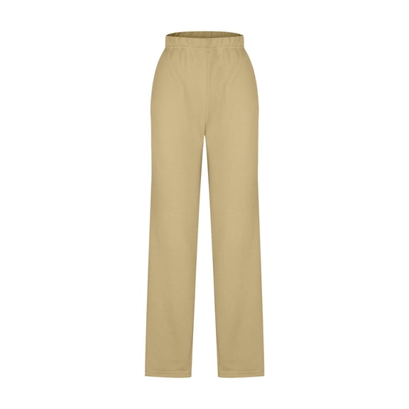 Costeam Womens Drawstring Elastic High Waist Straight Leg Lounge Pants Dual Side Slip Hand Pockets Loose Relaxed Full Length Lightweight Breathable Casual Sleep Long Trousers