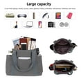 thumbnail image 5 of HAWEE Canvas Tote Bag for Women Daily Work Handbag Casual Zip Top Shoulder Bag for Shopping Business Travel, Gray, 5 of 7