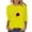 Yellow, variant on Patlollav Pntutb Women T-Shirts,Ladies Print Mid-Length 3/4 Sleeve Blouse Tops