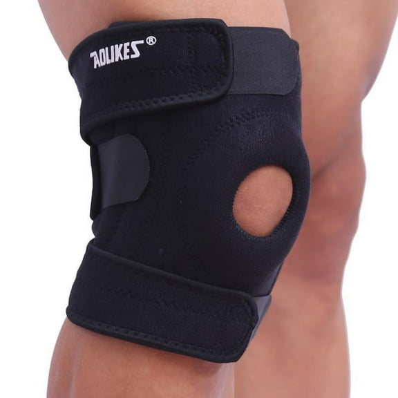 Sport Compression Knee Sleeve Elastic Knee Stabilizer, Black