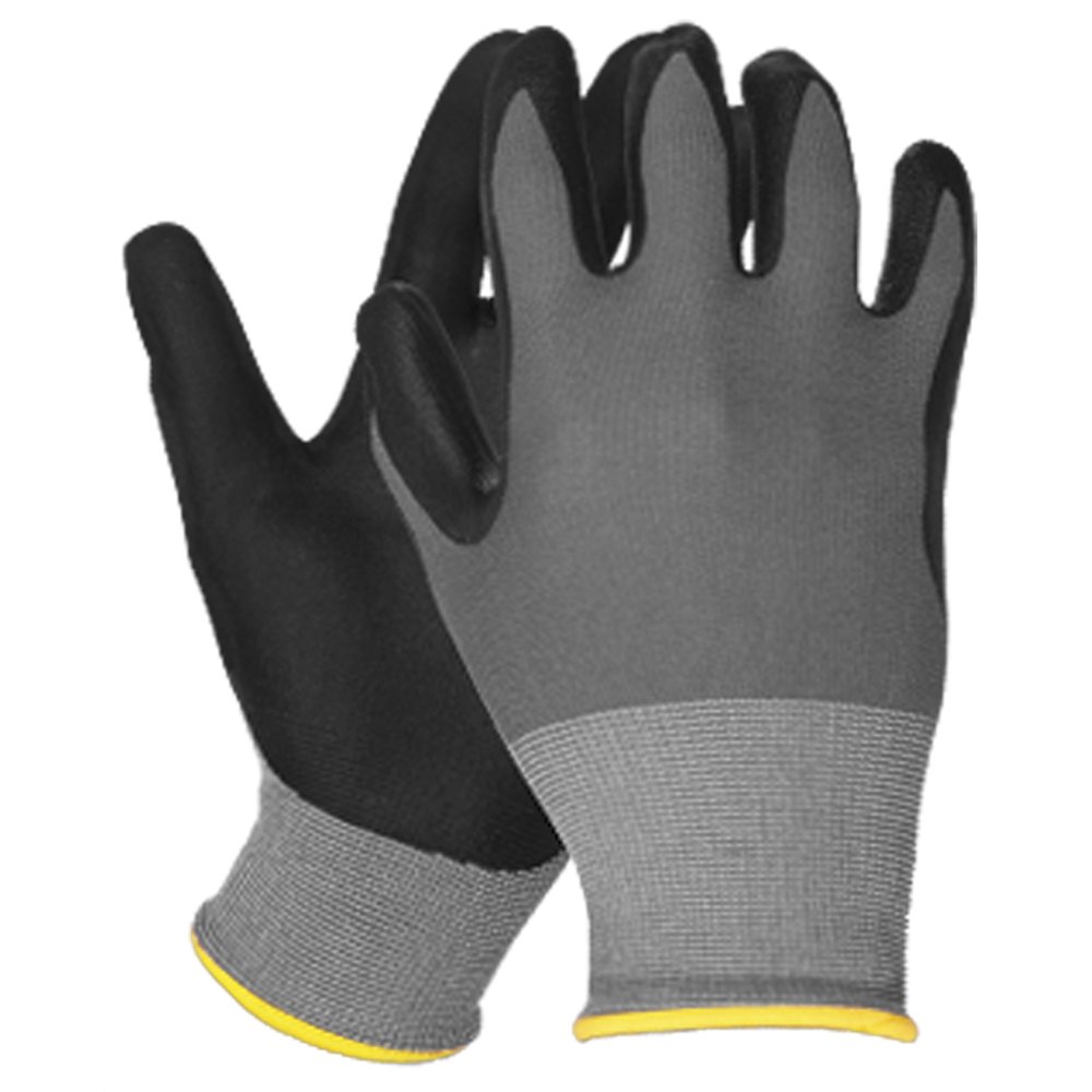 ERB Safety Nitrile Coated Gloves N100 Nylon Nitrile Coated Gray Smooth