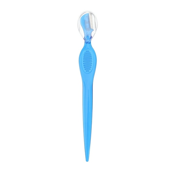 MUSEYA Stainless Steel Eyebrow Razor for Trimming Safe and Portable Sky-blue