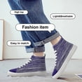 thumbnail image 6 of Men's Women's Knit High Top Sneakers Breathable Lightweight Fashion Casual Walking Shoes Air Mesh Upper Sneakers, 6 of 7