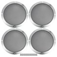 thumbnail image 1 of Unique Bargains 4 Pcs 8' Auto Speaker Grills Cover Mesh Round Audio Subwoofer Protector with Screws Iron Silver Tone, 1 of 8