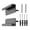 Black, variant on 2 Pcs Universal Wall Mounted Tablet Stand Holder, Adhesive Or Screw Mount For Tablets Phones E-Readers Up To 0.6 In Thick, Dual Brackets