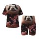 thumbnail image 1 of Balery Cute Cloud Panda Conjunto de Pijama Infantil de Manga Corta con Estampado – Ropa de Dormir de Algodón Suave-4X-Large, 1 of 6