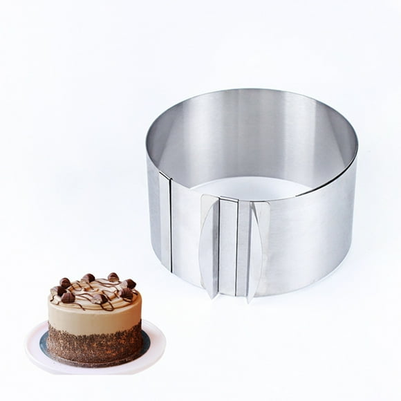 Cyber_Monday Deals! Byikun Adjustables Cake Tool Ring With A Diameter Of 16cm To 30cm, Stainless Steel Cake Tool For Baking, Halloween, Christmas Cake Making Tool