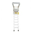 thumbnail image 5 of EQCOTWEA Attic Ceiling Retractable Folding Ladder Stairs 10.5ft 13 Steps Portable Extension Staircase 27.5 x 47.2 in White, 5 of 6