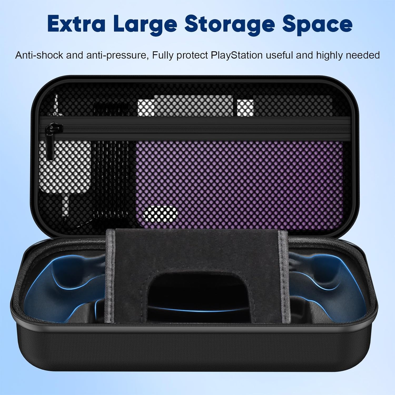 Accessories Kit for Playstation Portal, Carrying Case for PS Portal, Charging Dock Station for Playstation Portal, Protective Skin for PS5 Portal, 2 HD Screen Protector with 4 Thumb Grip,Wired Headset
