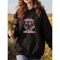 thumbnail image 2 of Retro Breast Cancer Awareness Hoodie for Men and Women, Unisex Pullover Hooded Sweatshirt, Comfortable Cotton Poly Blend, Support and Awareness Casual Outfit, 2 of 5