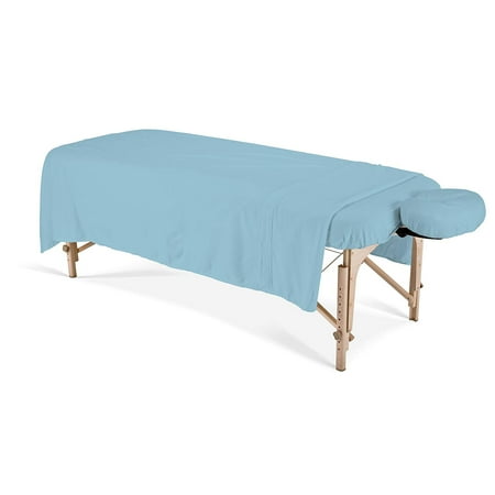 - EARTHLITE Professional Flannel Massage Table Sheets Set - Durable, Soft, Luxurious Comfort, Double-Napped Top Sheet, Fitted Sheet & Crescent Cover