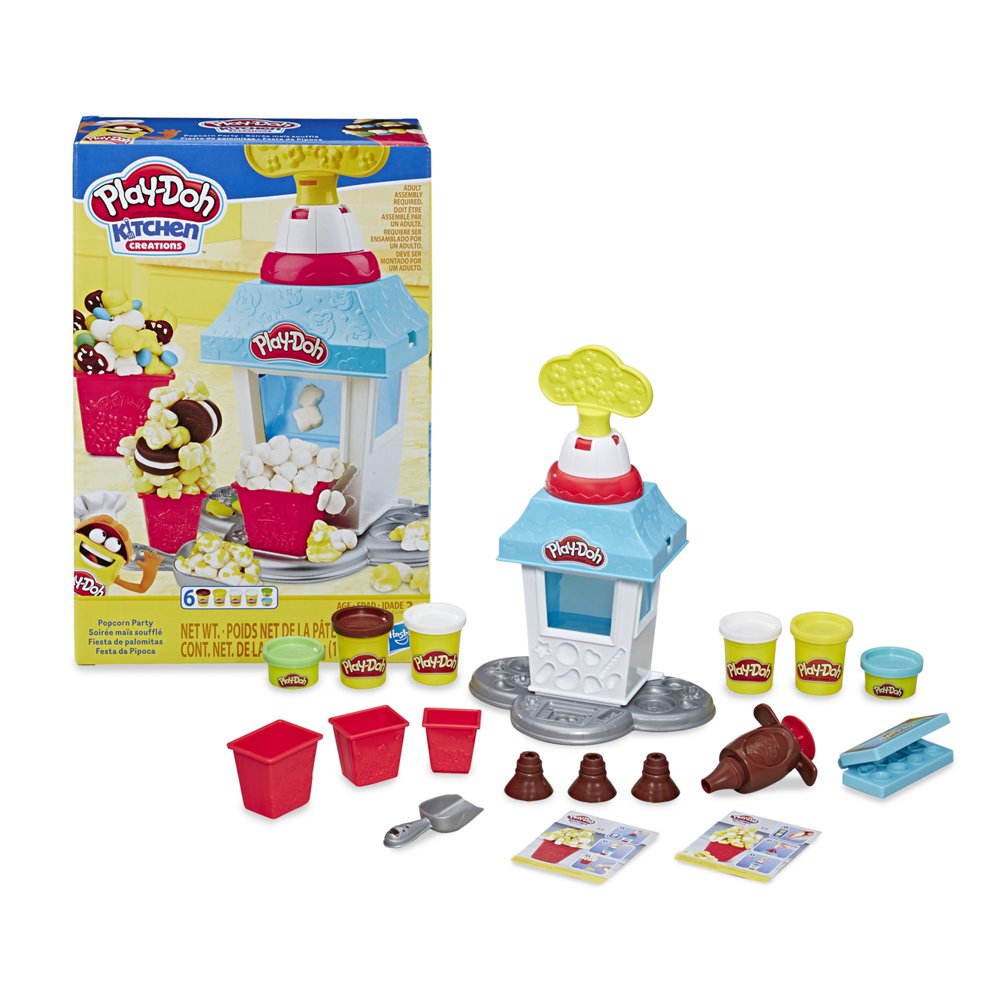 PlayDoh Kitchen Creations Popcorn Party Play Food Set, 6 Cans (10 oz
