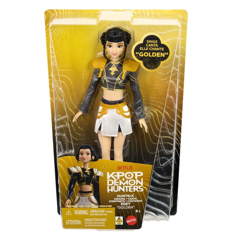 KPop Demon Hunters HUNTR/X Zoey “Golden” Singing Doll in Removable